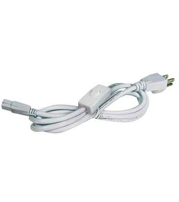 Liteline Power Supply Cord for 3-Wire Bar Systems w/ Switch, 72" long, Model ALFT6000S-WH-3*