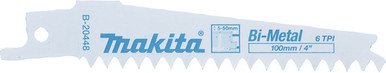 Makita B-20448 5-Pack 100mm 6TPI Bi-Metal Reciprocating Blades for Plasterboard
