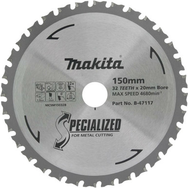 Makita Saw Blade Metal TCT 32T 150mm - B-47117