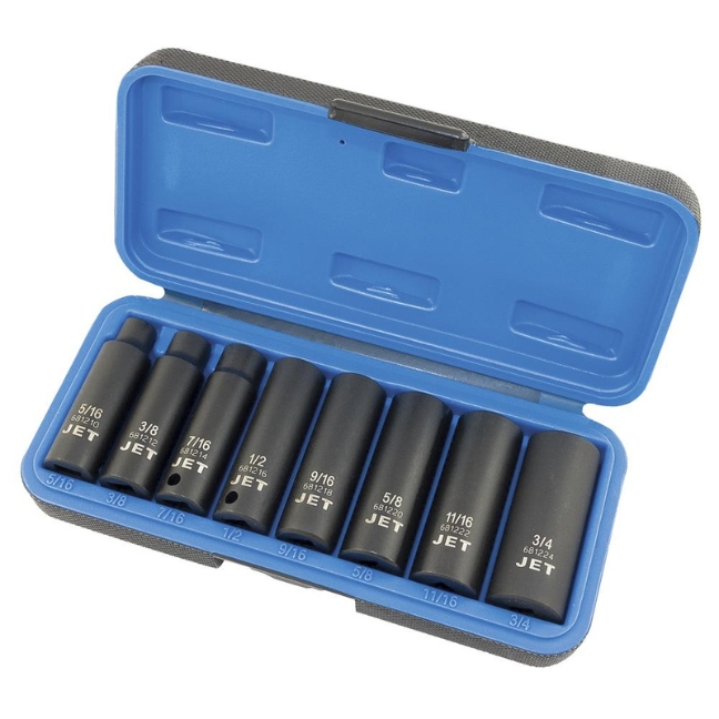 Jet 610203 PS838D 3/8″ Drive SAE Deep Impact Socket Set 8-Piece