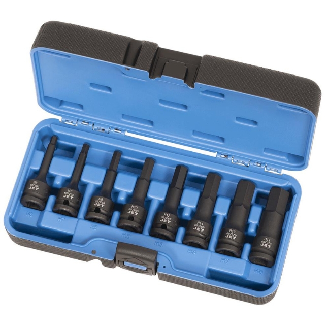 Jet 610333 PHB-1208M 1/2″ Drive Metric Hex Bit Impact Socket Set 8-Piece