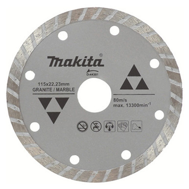 Makita 115mm X 22.23 Diamond Blade Turbo Rim - Eco - D-44301