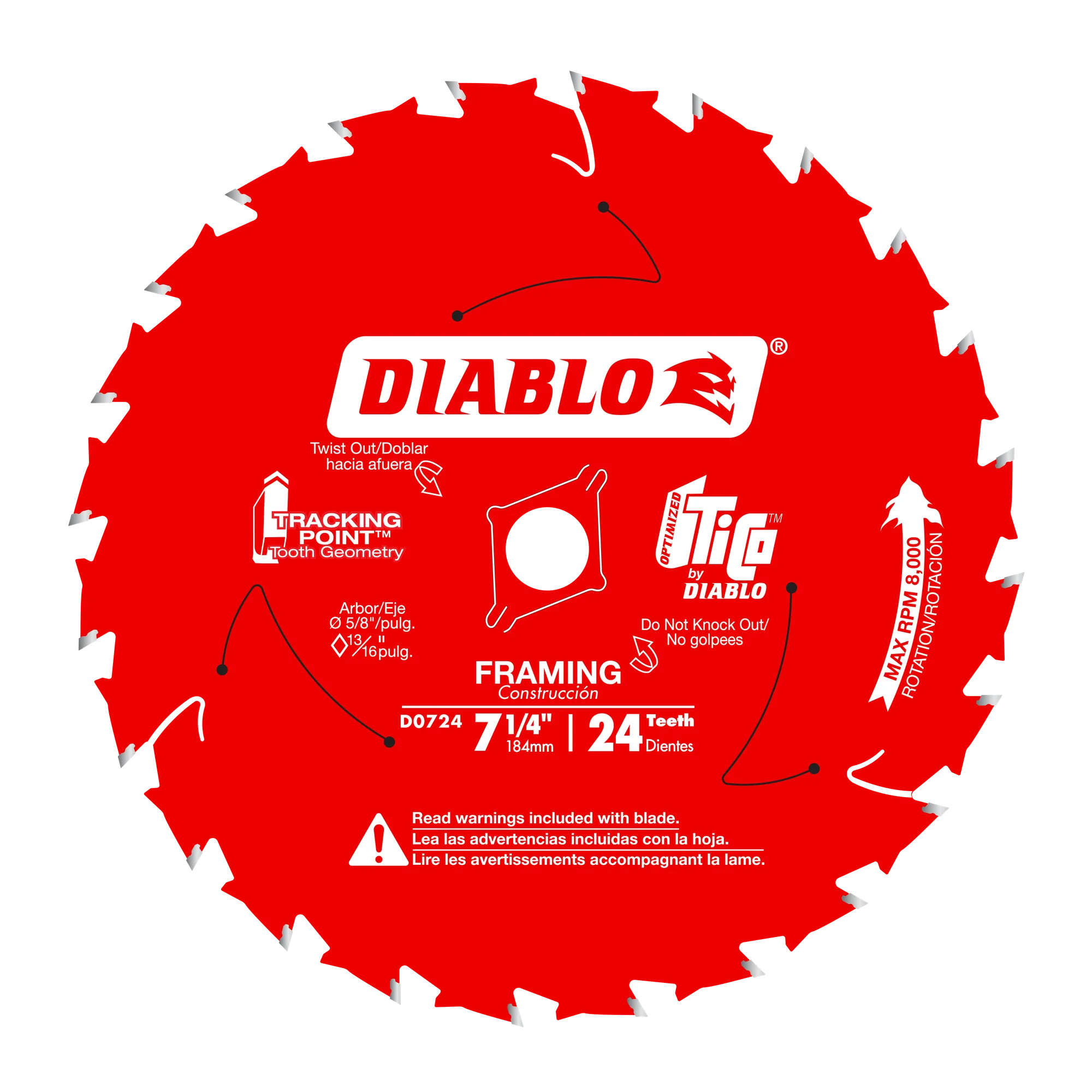 Diablo D0724A 7-1/4 in. x 24-ToothFraming Saw Blade