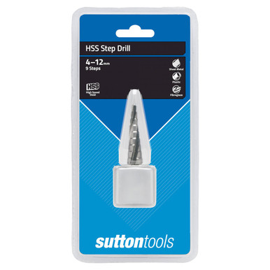 Sutton Step Drill Spiral HSS 9-Step 4-12mm - D50441209