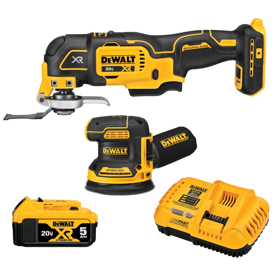 DeWalt DCK202P1 20V MAX* XR Brushless 2-Tool Woodworking Kit