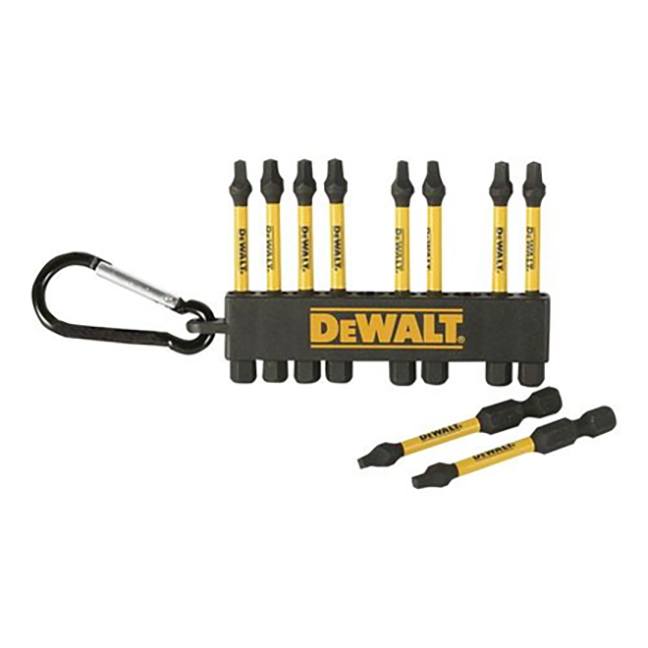 DeWalt DWA2SQ2IRCARC FlexTorq #2 Square Drive x 2″ Impact Ready Bits 10-Piece