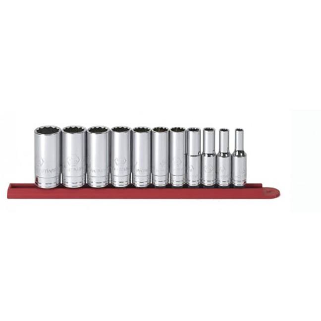 GearWrench 80563 3/8″ Drive 12 Point Deep SAE Socket Set 11-Piece