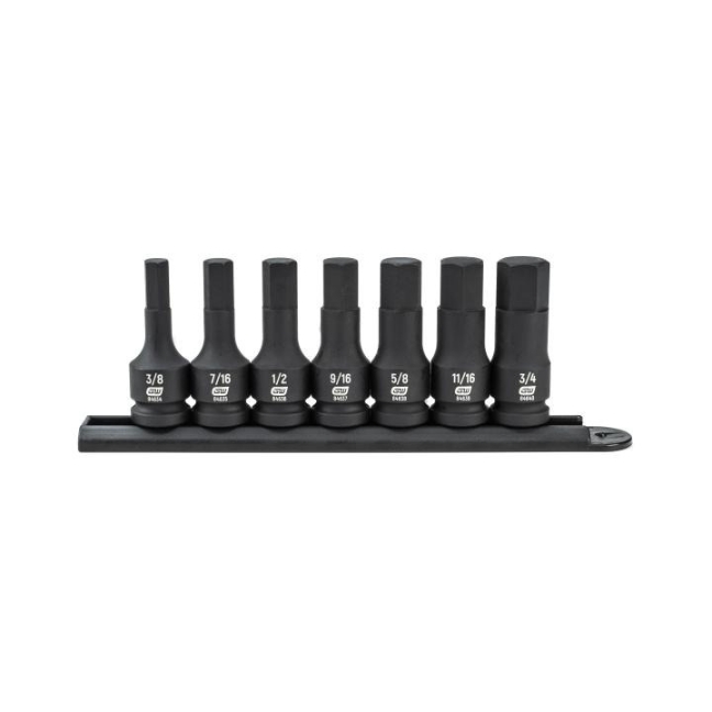 GearWrench 84941 1/2″ Drive SAE Hex Bit Impact Socket Set 7-Piece