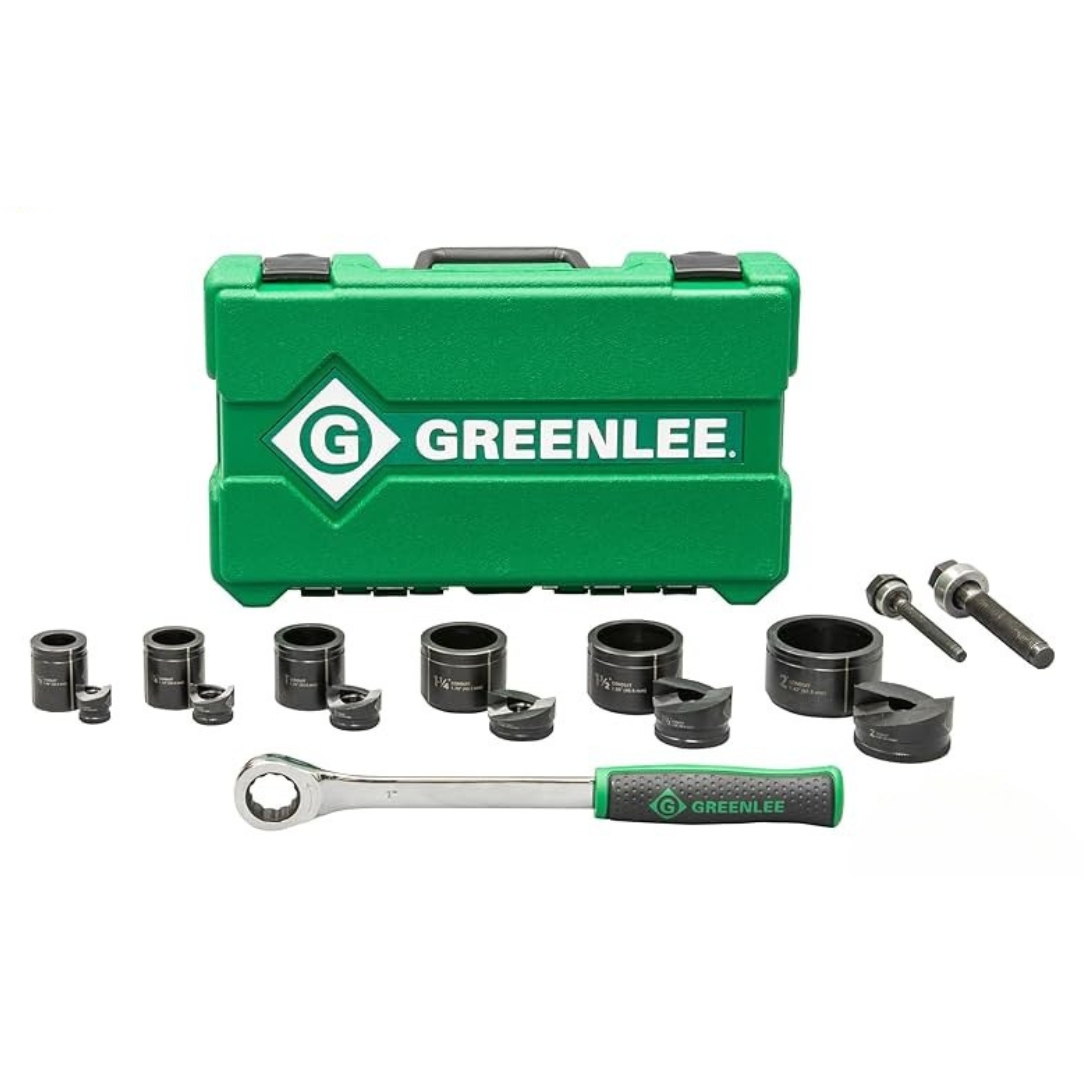 Greenlee 7238SB SLUGBUSTER 1/2″ – 2″ Knockout Kit with Ratchet
