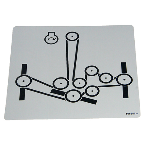 605251 DECAL BELT ROUTING HUSTLER Genuine OEM Part