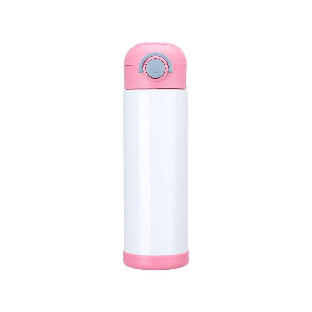 Kids Water Bottle with Straw-500ml -Pink
