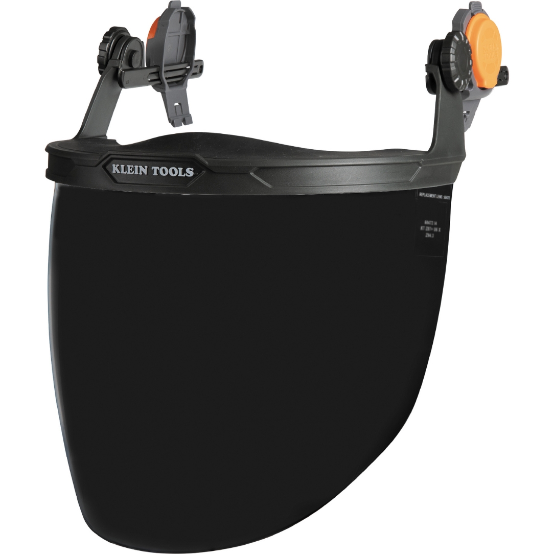 Klein 60473 Face Shield for Safety Helmet and Cap-Style Hard Hat – Tinted Lens