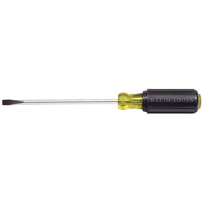 Klein 605-6 1/4″ Cabinet Tip Heavy Duty Screwdriver with Comfort-Grip and 6″ Shank