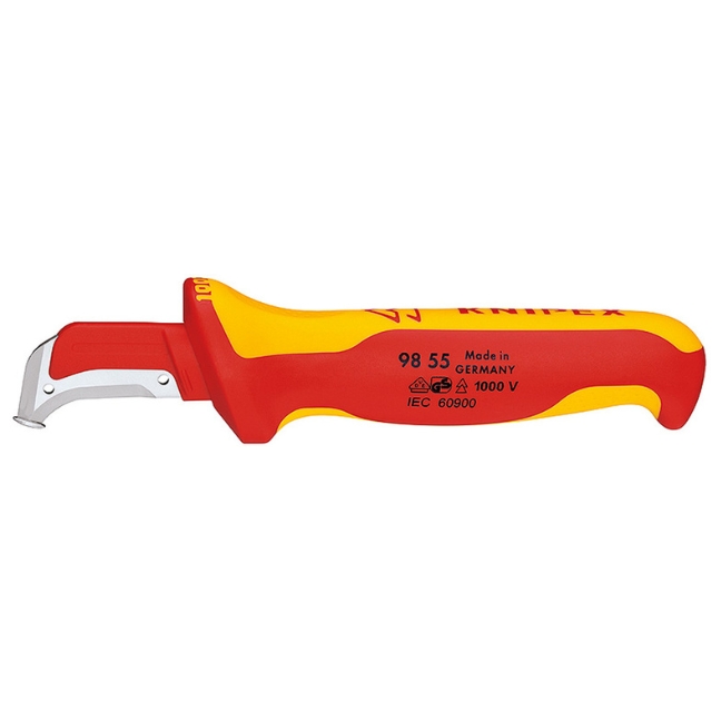Knipex 9855 7-1/4″ VDE 1000V Insulated Dismantling Knife