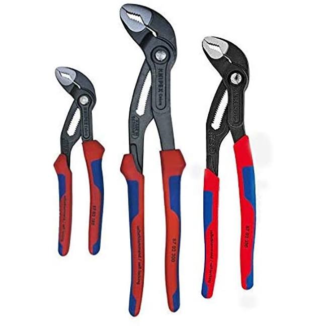 Knipex 9K008005US COBRA High-Tech Water Pump Pliers Set – 3 Piece