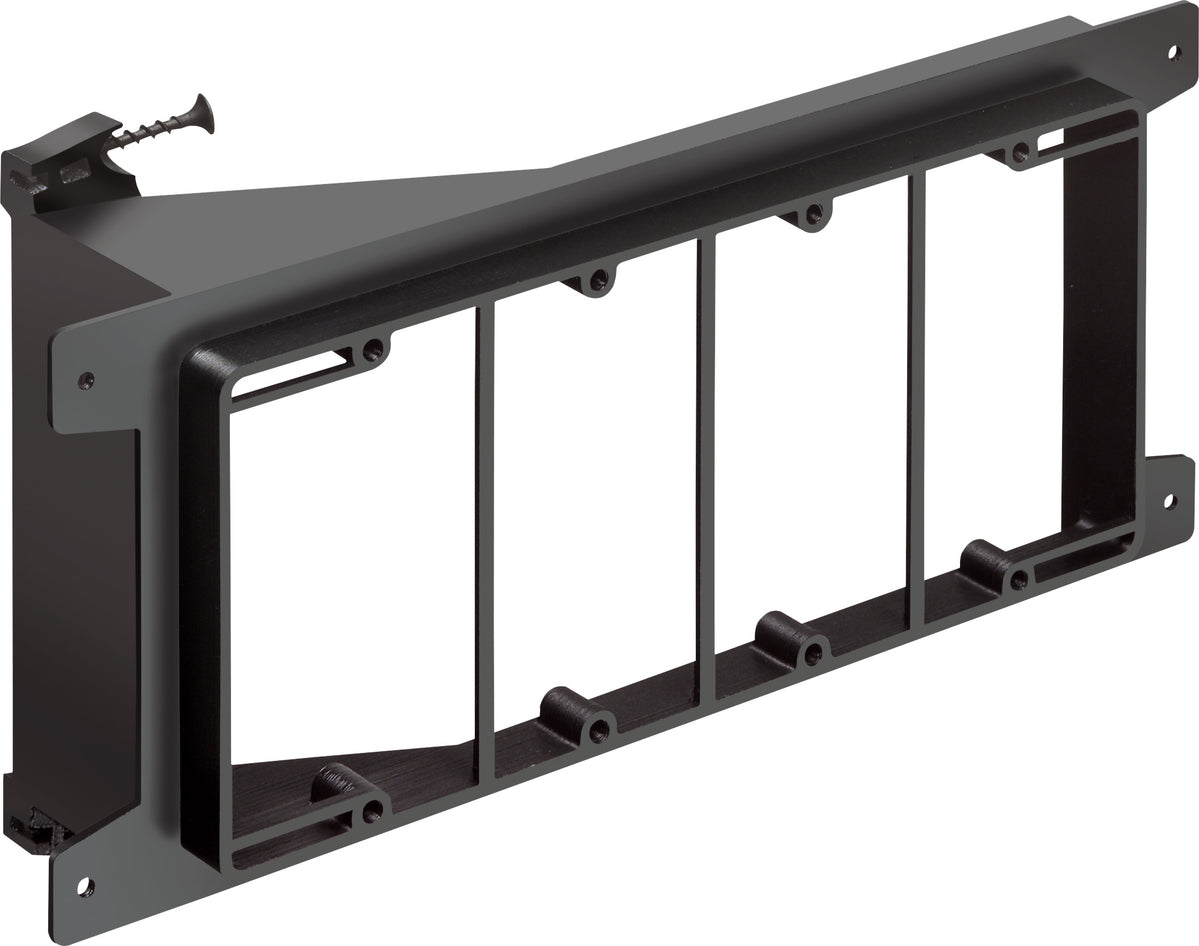 Arlington 4-Gang Screw-on Low Voltage Mounting Bracket, Model LVS4*