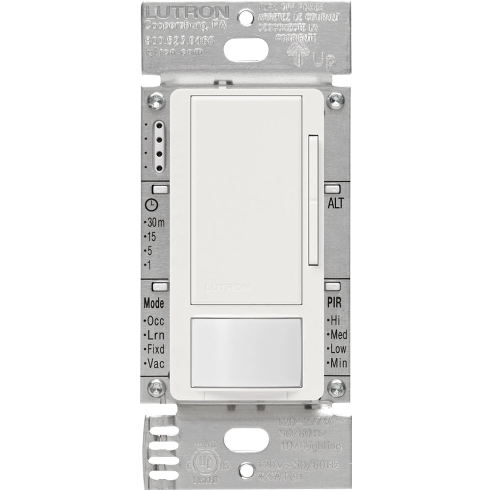 Lutron Maestro 0-10V Dimmer and Occupancy Sensor, Model MS-Z101-WH