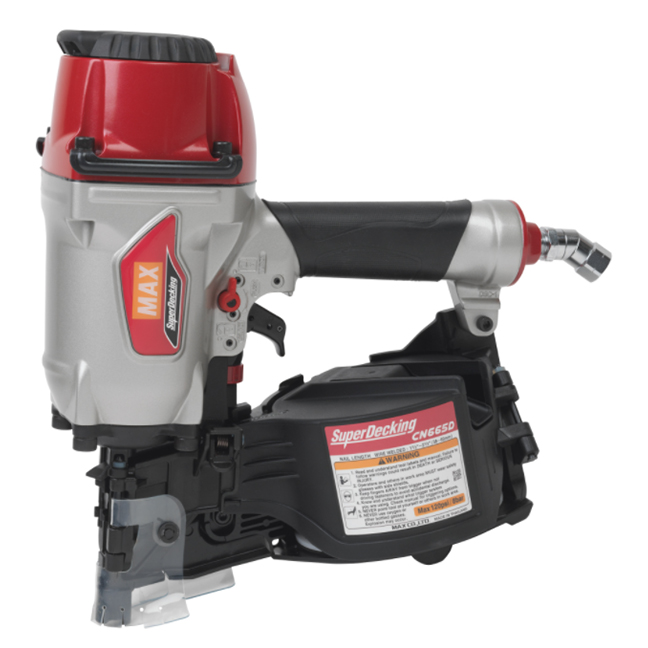 Max Tools CN665D SuperDecking Pneumatic Decking Coil Nailer – Up to to 2-1/2″