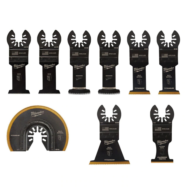 Milwaukee 49-10-9113 OPEN-LOK Oscillating Multi-Tool Blade Kit 9-Pack