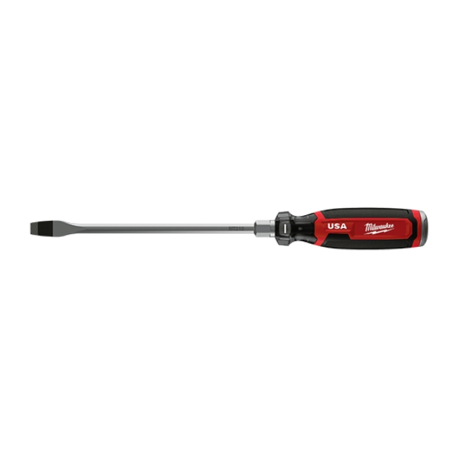 Milwaukee MT210 USA Made 3/8″ Slotted x 8″ Shank Cushion Grip Demolition Screwdriver