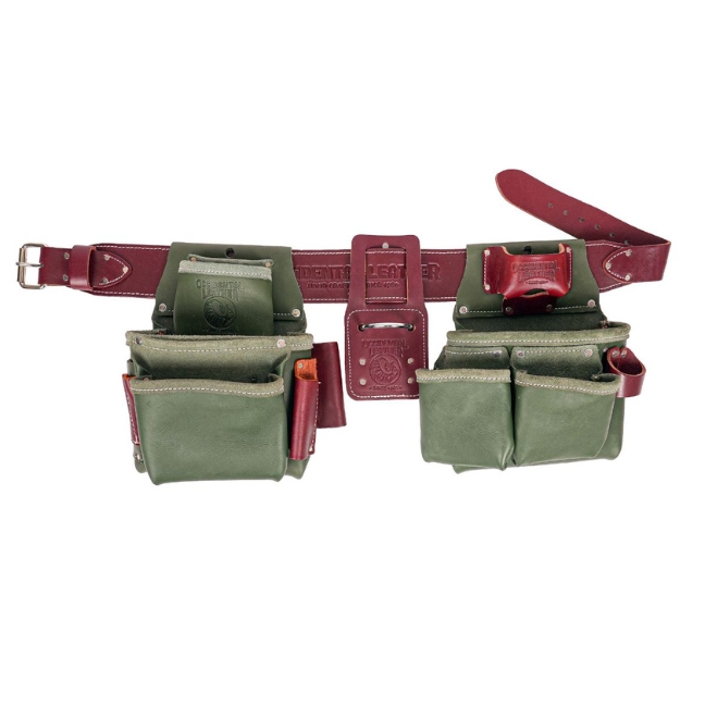 Occidental Leather G5080DB Pro Framer Tool Belt Set with Double Outer Bag – Green