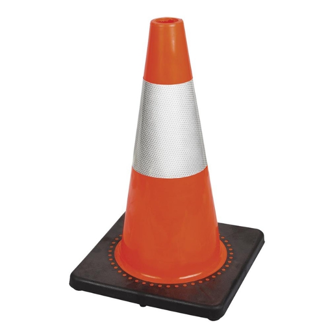 Pioneer 181 V6200350 18″ Premium PVC Flexible Safety Cone with 6″ Reflective Band