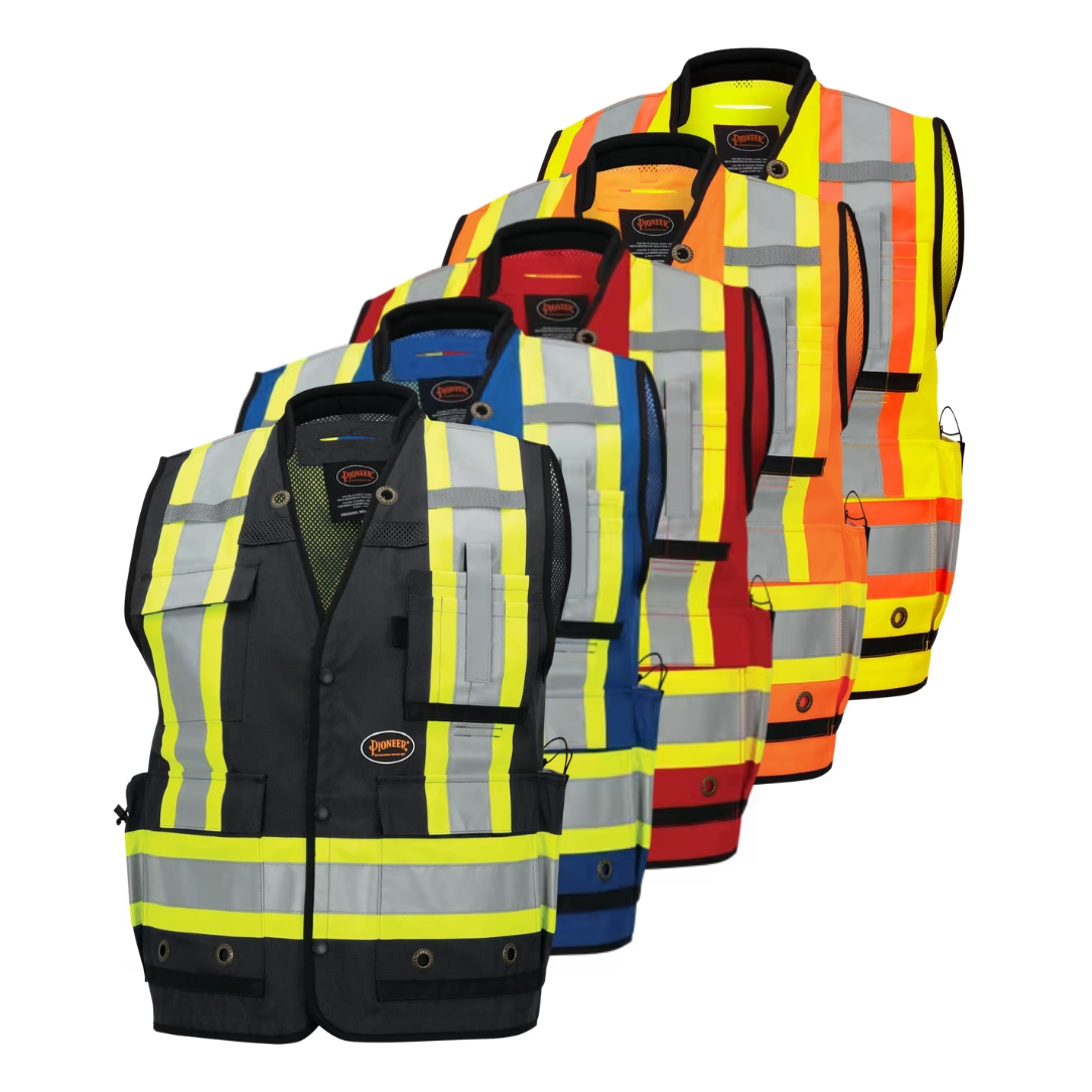 Pioneer Hi-Viz Antimicrobial Mesh-Back Surveyor Vest