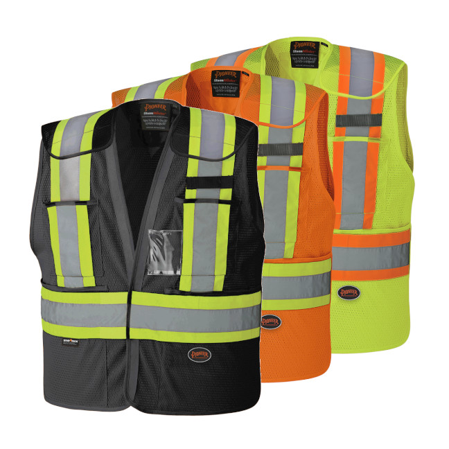 Pioneer Hi-Viz Drop Shoulder Tear-Away Mesh Safety Vest
