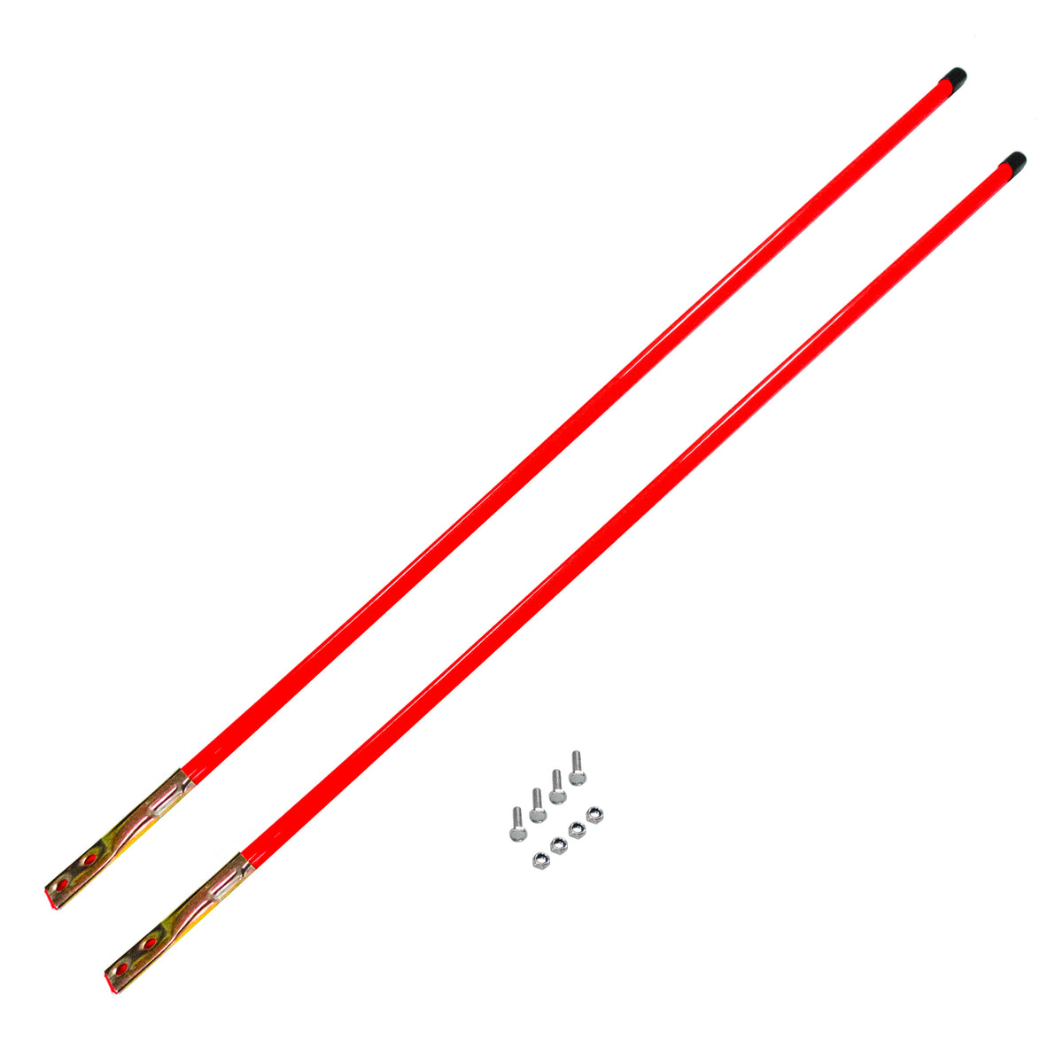 3/4" x 48" Fluorescent Nylon Orange Bolt-On Guide Kit (Pair)