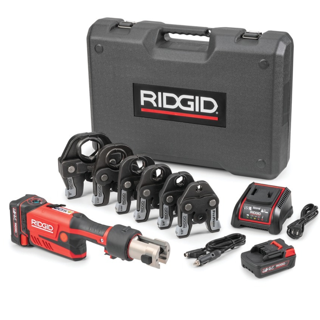Ridgid 67178 RP351 18V Press Tool Kit with ProPress Jaws 1/2″ – 2″