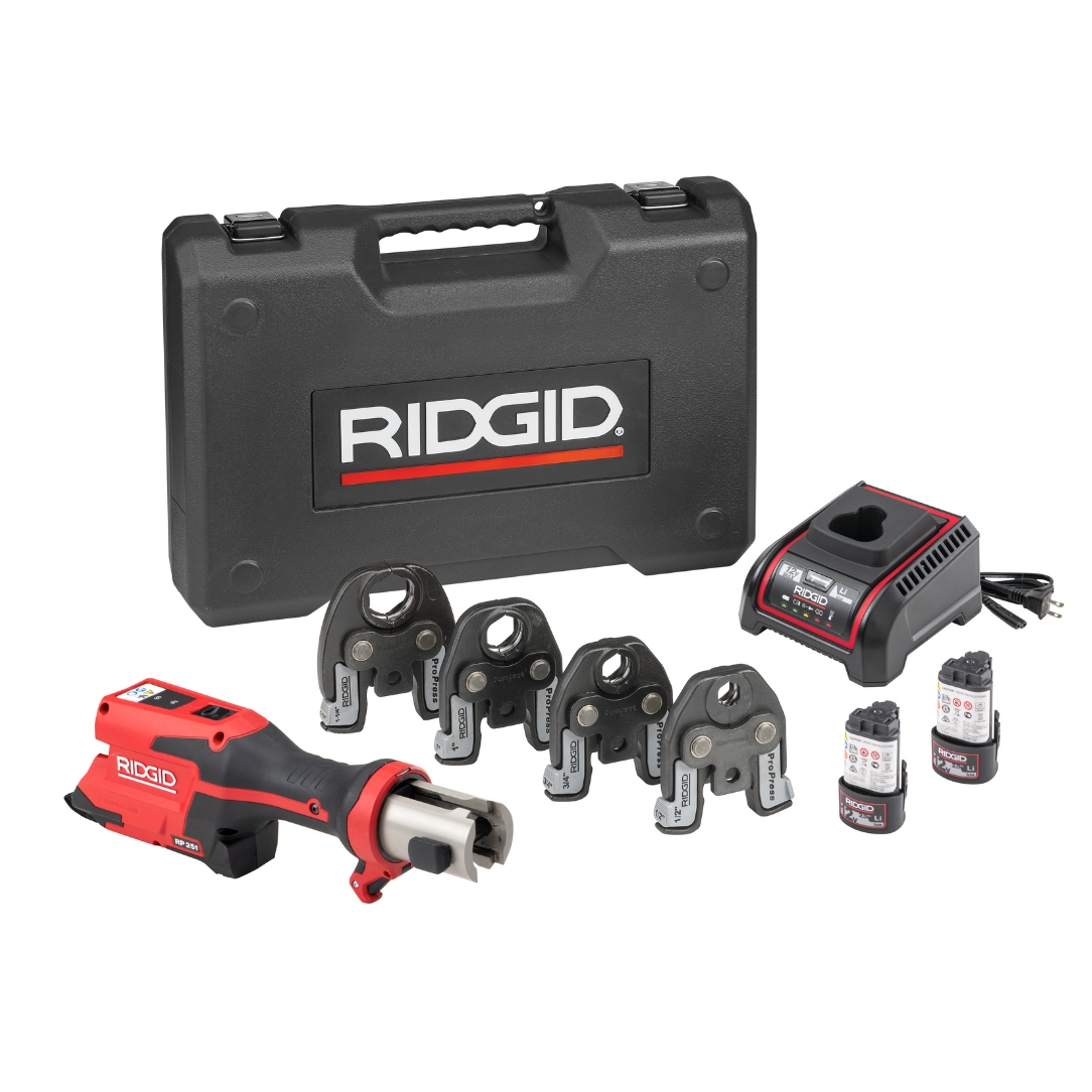 Ridgid 78148 RP 251 Press Tool Kit with 1/2″-1 1/4″ PROPRESS Jaws