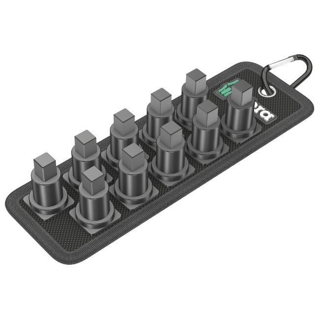Wera 003982 Socket Rail B VDE Holds Ten 3/8″ Drive Sockets