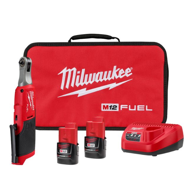 Milwaukee 2566-22 M12 FUEL 1/4″ High Speed Ratchet Kit