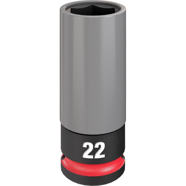 Milwaukee 49-66-7807 SHOCKWAVE IMPACT DUTY 1/2″ Drive 22mm Metric Lug Nut Wheel Socket