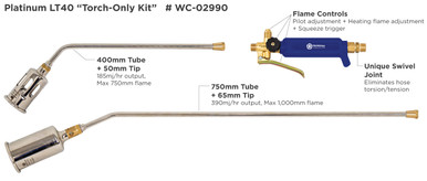 Weldclass LPG Burner Torch LT40 600-1000mm - WC-02990