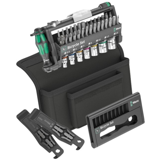 Wera 004172 Ratchet Screwdriver Set 3 for Bicycle Applications 39-Piece