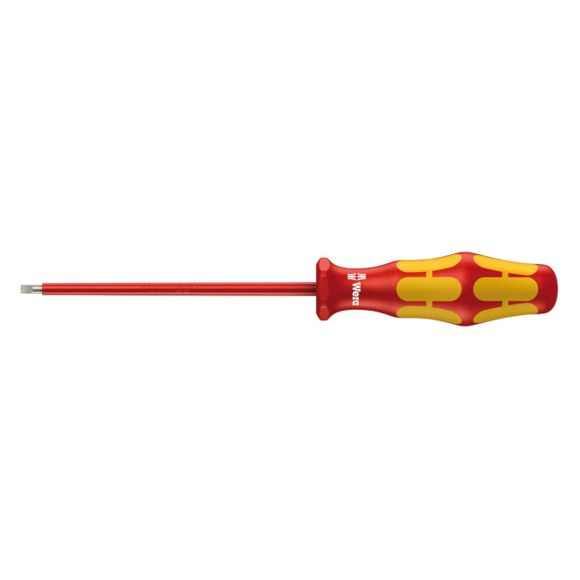 Wera 006121 160 i VDE Insulated Slotted Screwdriver 7/32″ x 8″ (5.5 x 200mm)