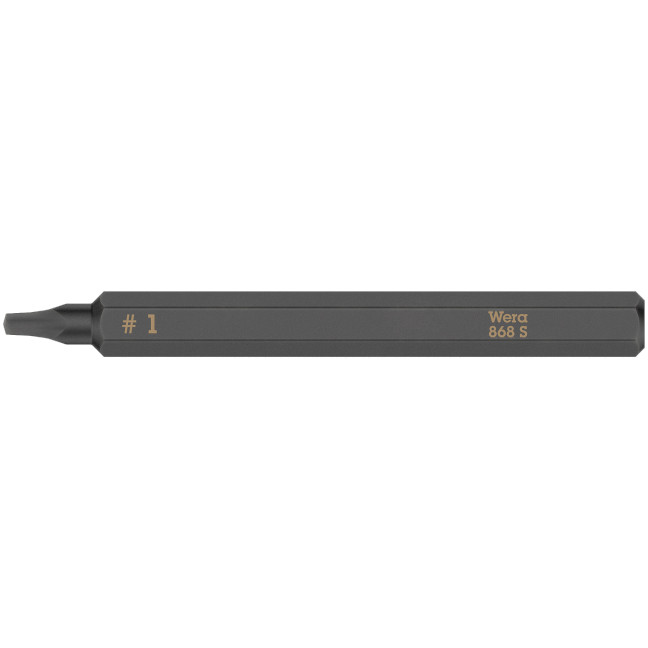 Wera 018171 868 S Square Driver Bit for Impact Screwdrivers SQ1 x 70mm 5-Pack