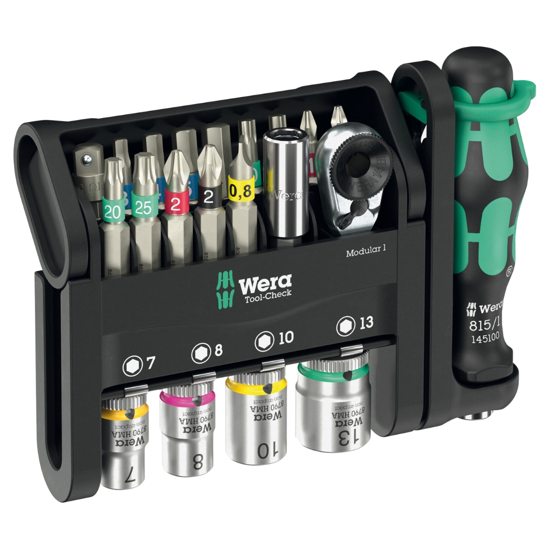 Wera 049000 Tool-Check Modular 1, Metric, 21-Piece