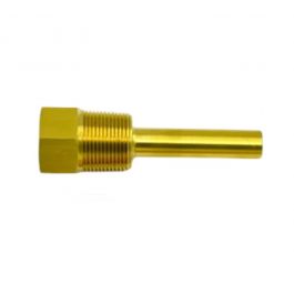MAMAC Systems A-500-1-A-1 4" Brass Thermowell 3/4" External 1/2" Internal