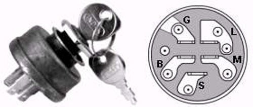 Replaces Keyed Ignition Switch for AYP, Exmark, Hustler, and Noma | MP9158