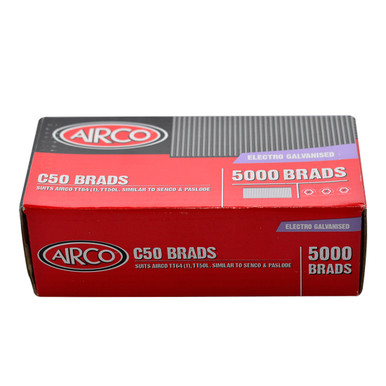 Airco 63mm C Series (16 Gauge) Brads Box of 5000