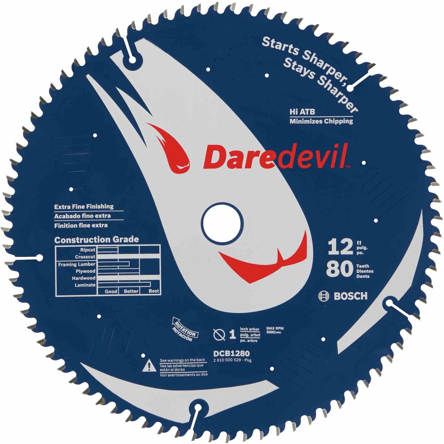 Bosch DCB1284CD 12-Inch 84 Tooth Edge Circular Saw Blade for Composite Decking