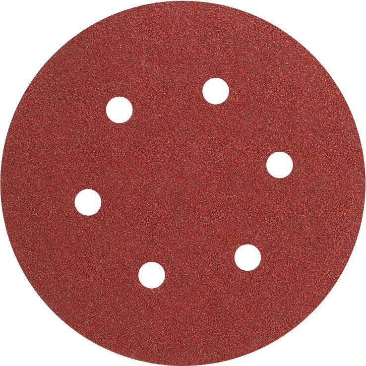 Bosch SR6R080 5-Piece 80 Grit 6 In. 6 Hole Hook-And-Loop Sanding Discs