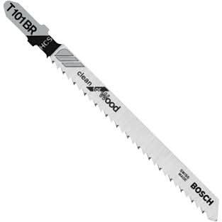 Bosch T101BR100 100-Piece 4 In. 10 TPI Reverse Pitch Clean for Wood T-Shank Jig Saw Blades