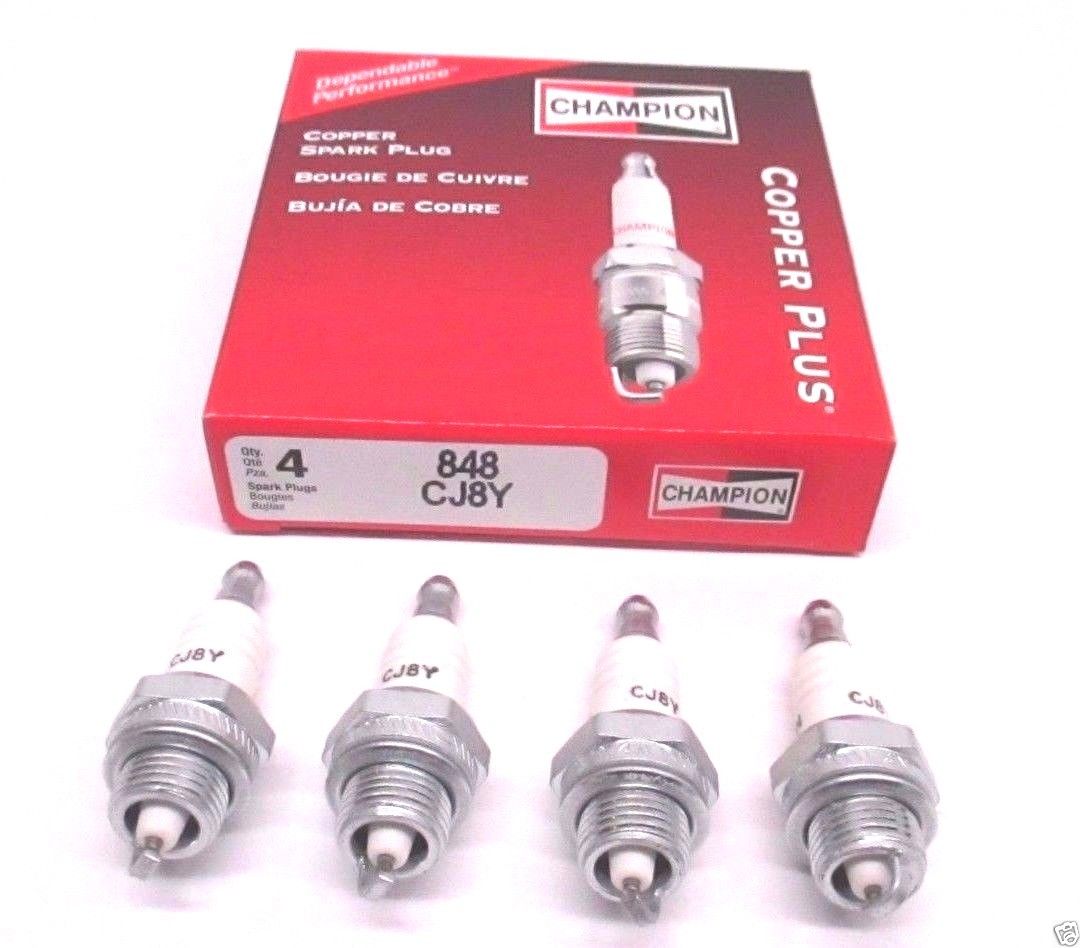 4 Pack Genuine Champion CJ8Y Spark Plug Copper Plus 848