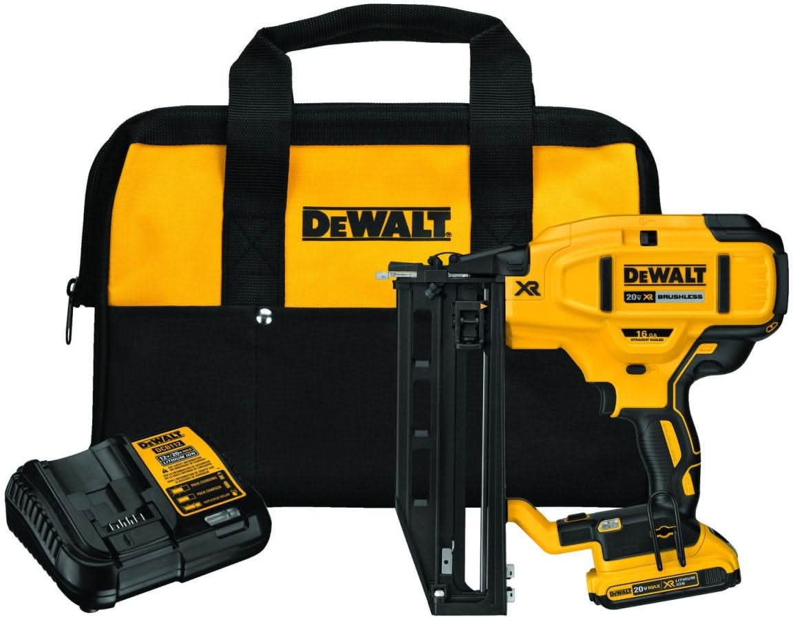 DeWalt DCN662D1 20V Max XR 16-Gauge Cordless Straight Finish Nailer 2.0Ah Kit