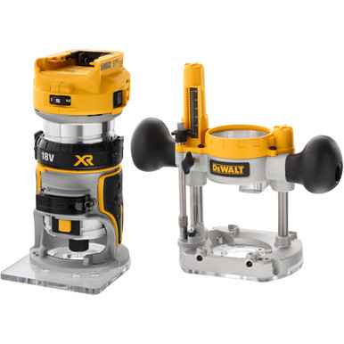 Dewalt XR Router 8mm + Base BL 18V DCW604N-XJ Skin Only