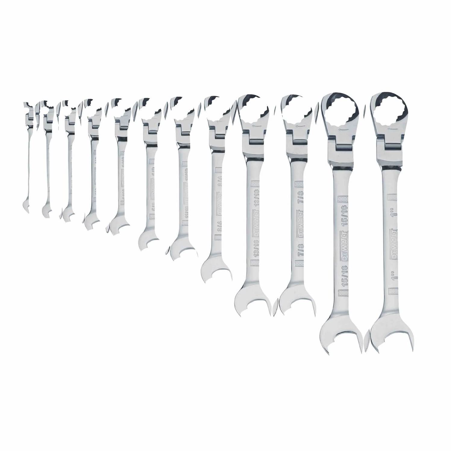 Dewalt DWMT19231 12 Piece Flex Head Ratcheting Wrench Set