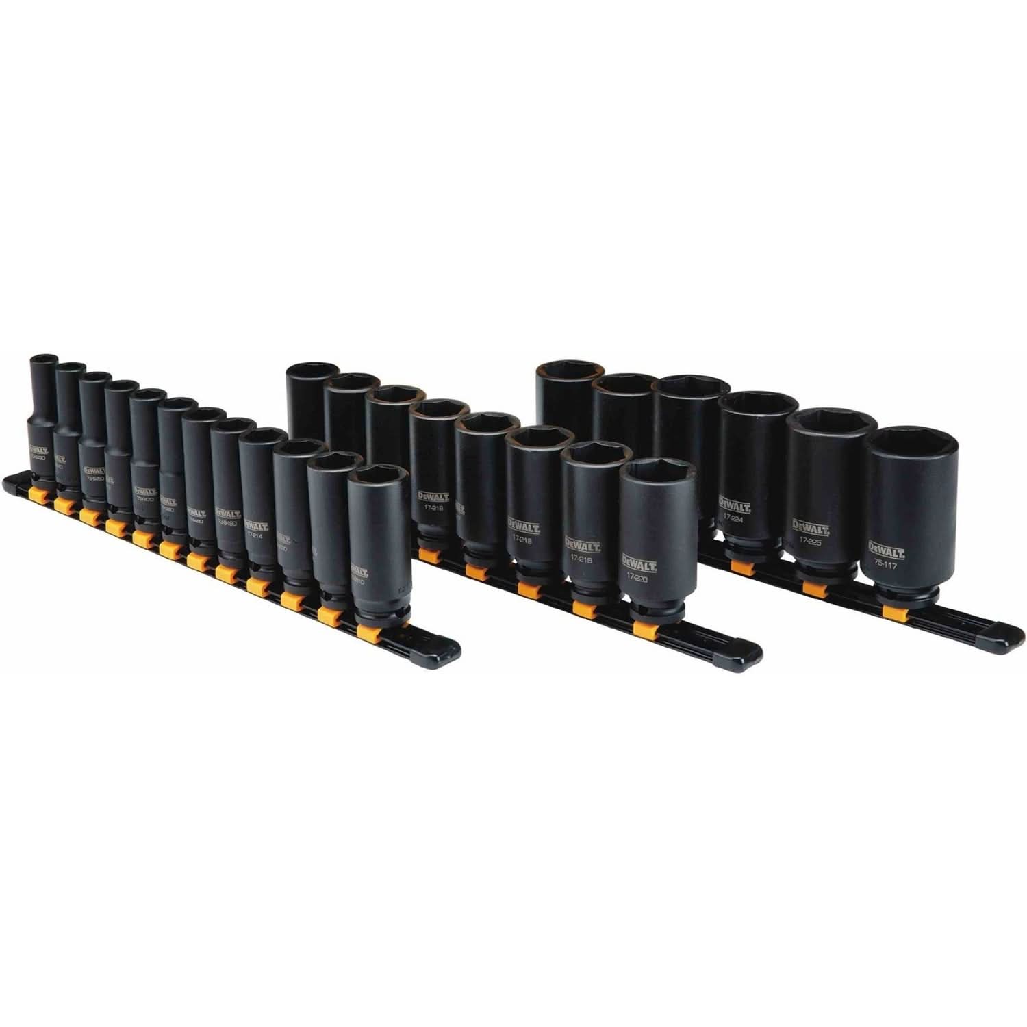 Dewalt DWMT19242 26 Piece 1/2-in Drive Deep Metric Impact Socket Set 6 PT